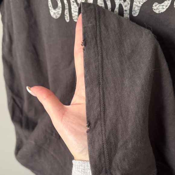 NWT Aerie “Ghosting You” Graphic Tee – Washed Black, Size M - Picture 6 of 10